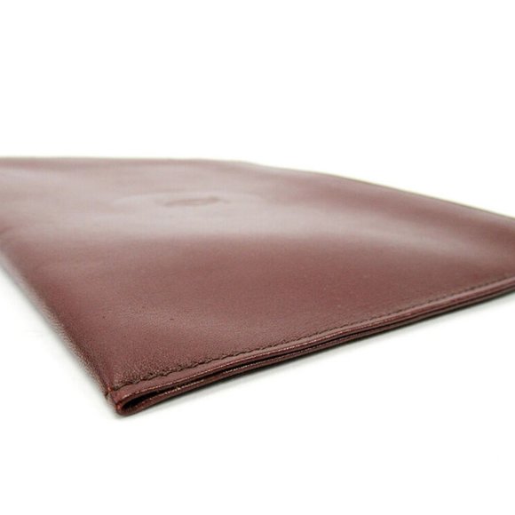 AUTH Cartier Pouch Must Line Bordeaux Leather - Picture 5 of 6